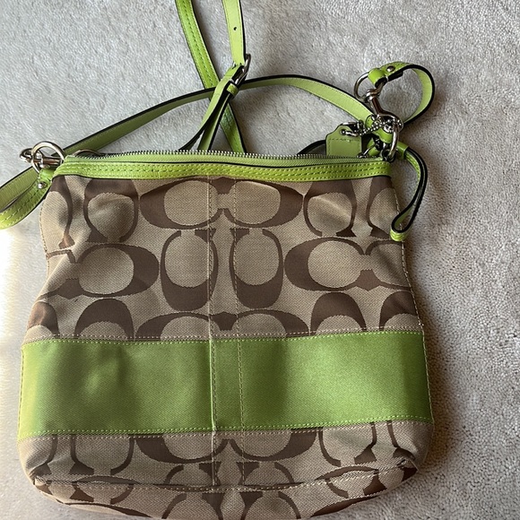 Coach brown and green monogram bag - Picture 5 of 7